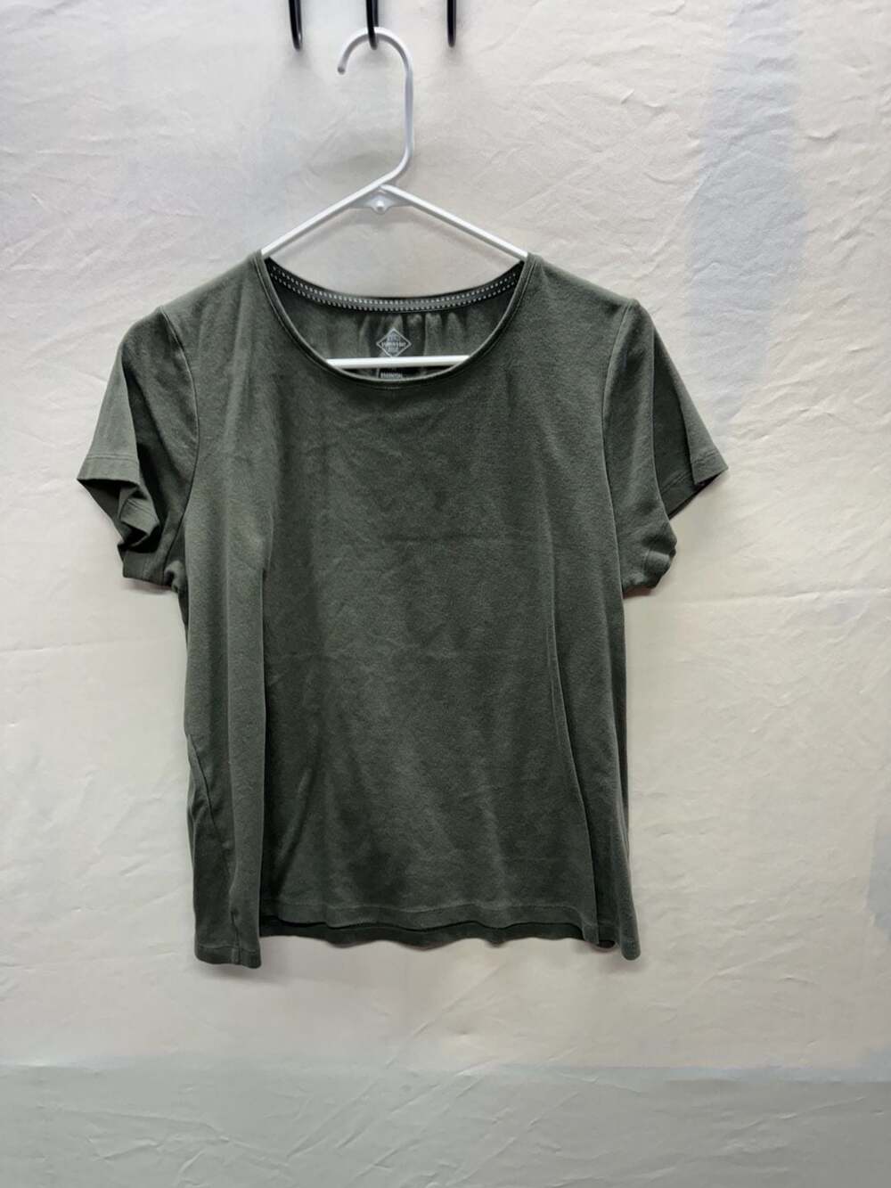 St. John's Bay Essential Tee Size PXL Green Cotton Short Sleeve